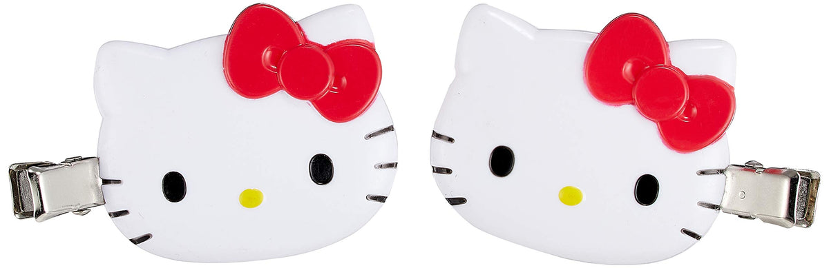 SANRIO Hello Kitty Bangs Clip Set of 2 in red, front view