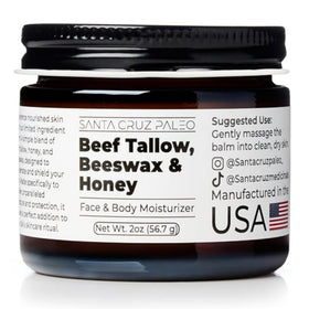 Santa Cruz Paleo Beef Tallow Face Moisturizer 2 Oz front view