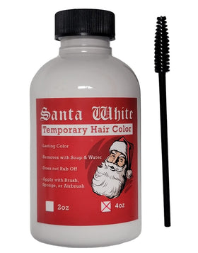 Santa White Temporary Hair Color Liquid with brush and packaging