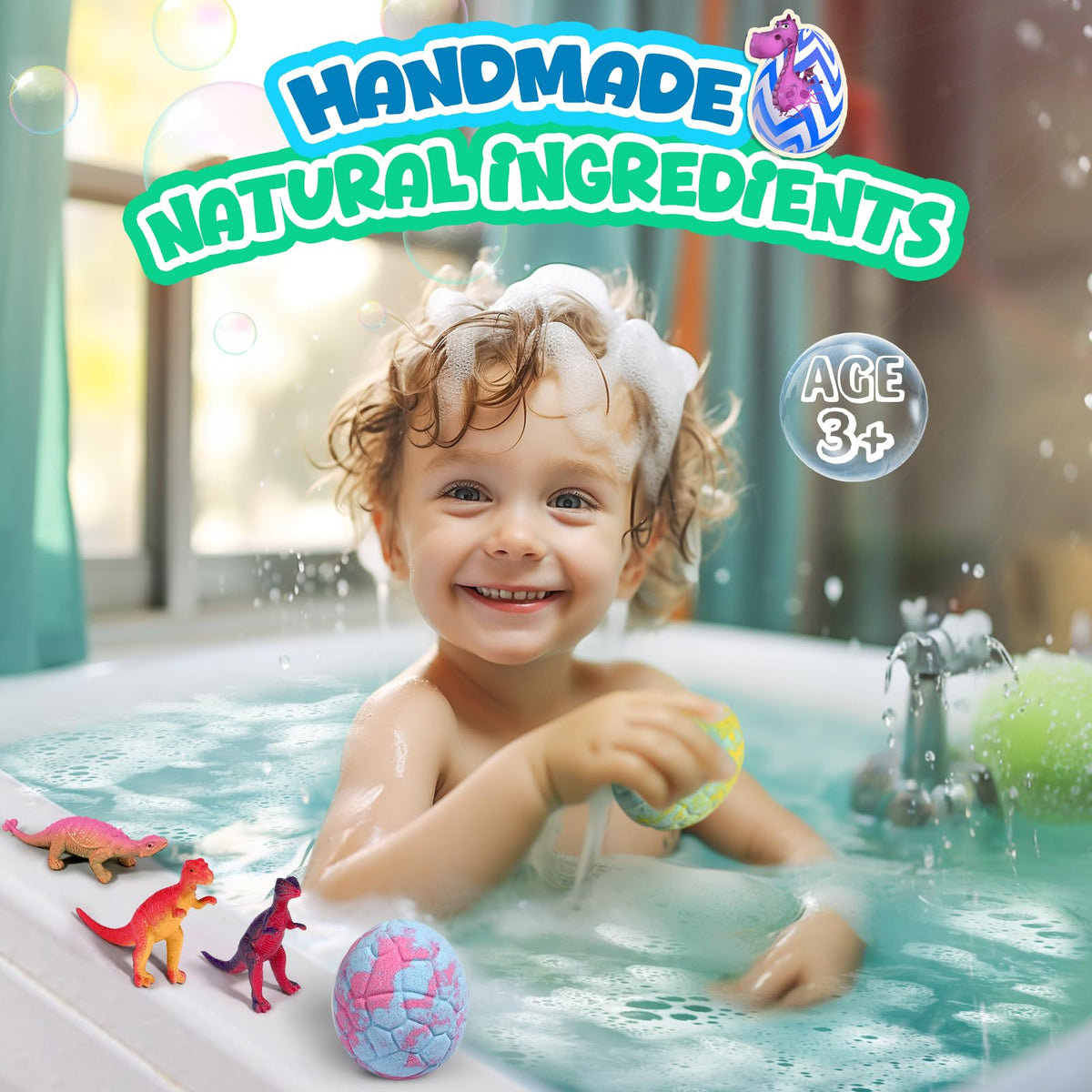 Sanyi bath bombs arranged in a gift box for kids
