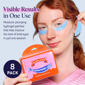 Sardine-themed packaging of SpaLife under eye patches