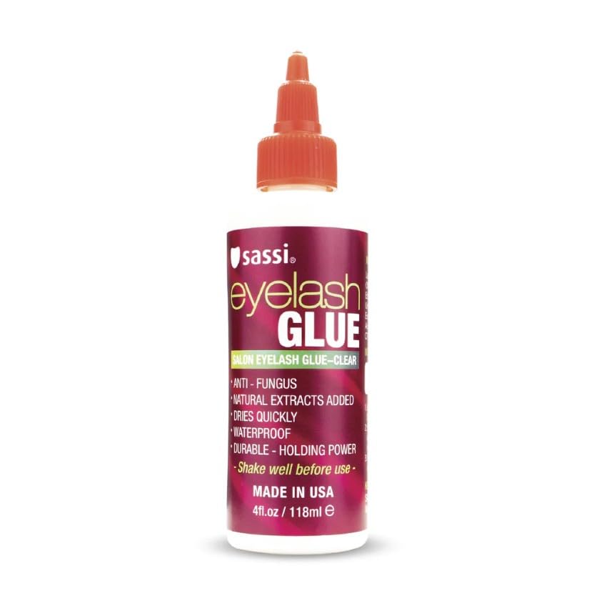 Sassi Eyelash Glue Clear 4oz front view with packaging