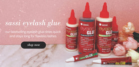 Sassi Eyelash Glue Clear 4oz with natural extract ingredients