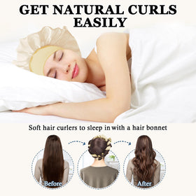 Satin hair bonnet included with Gwabee curling set
