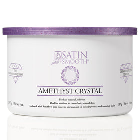 SATIN SMOOTH Amethyst Crystal Soft Wax 14 oz front view