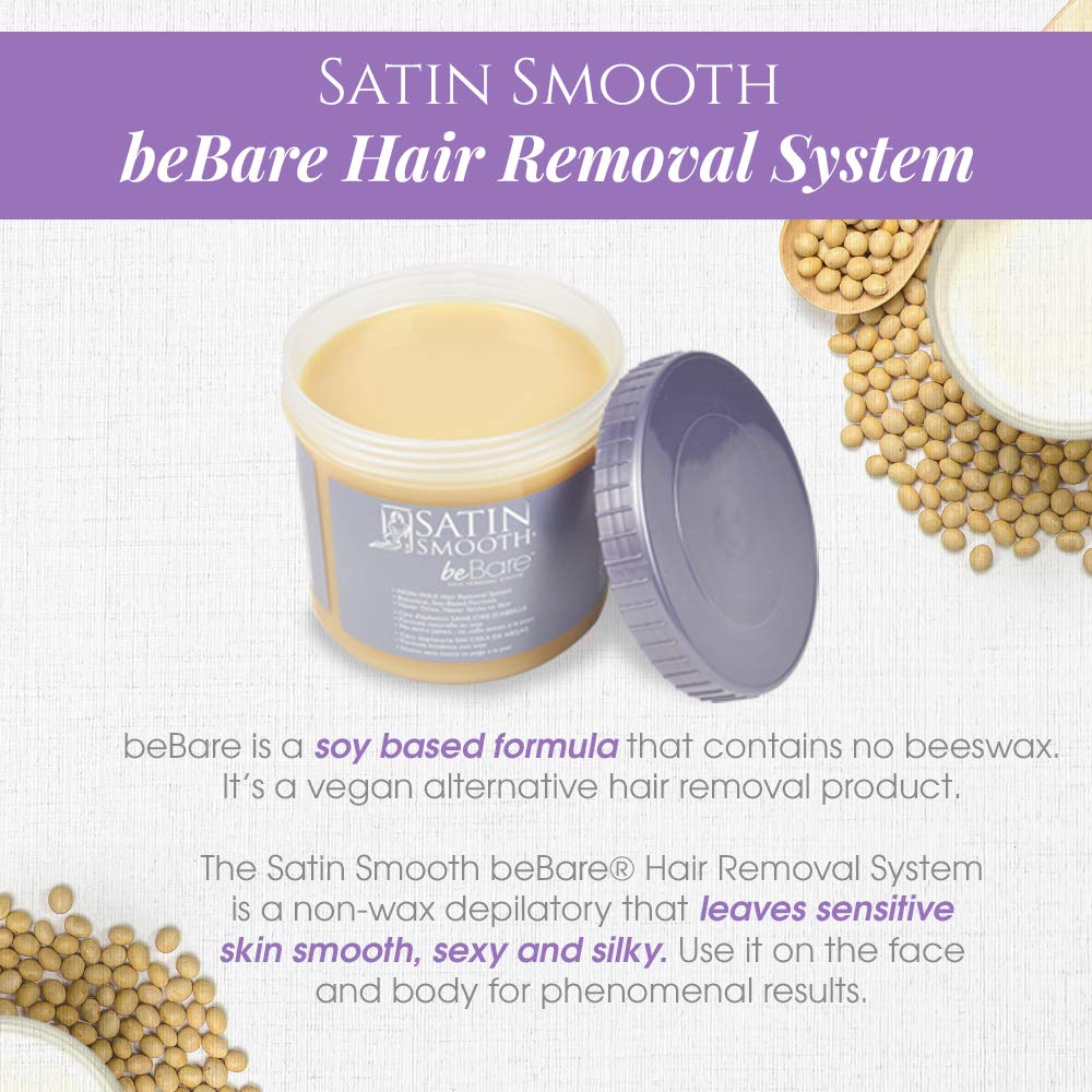 Satin Smooth beBare Hair Removal System 16 oz in use on skin