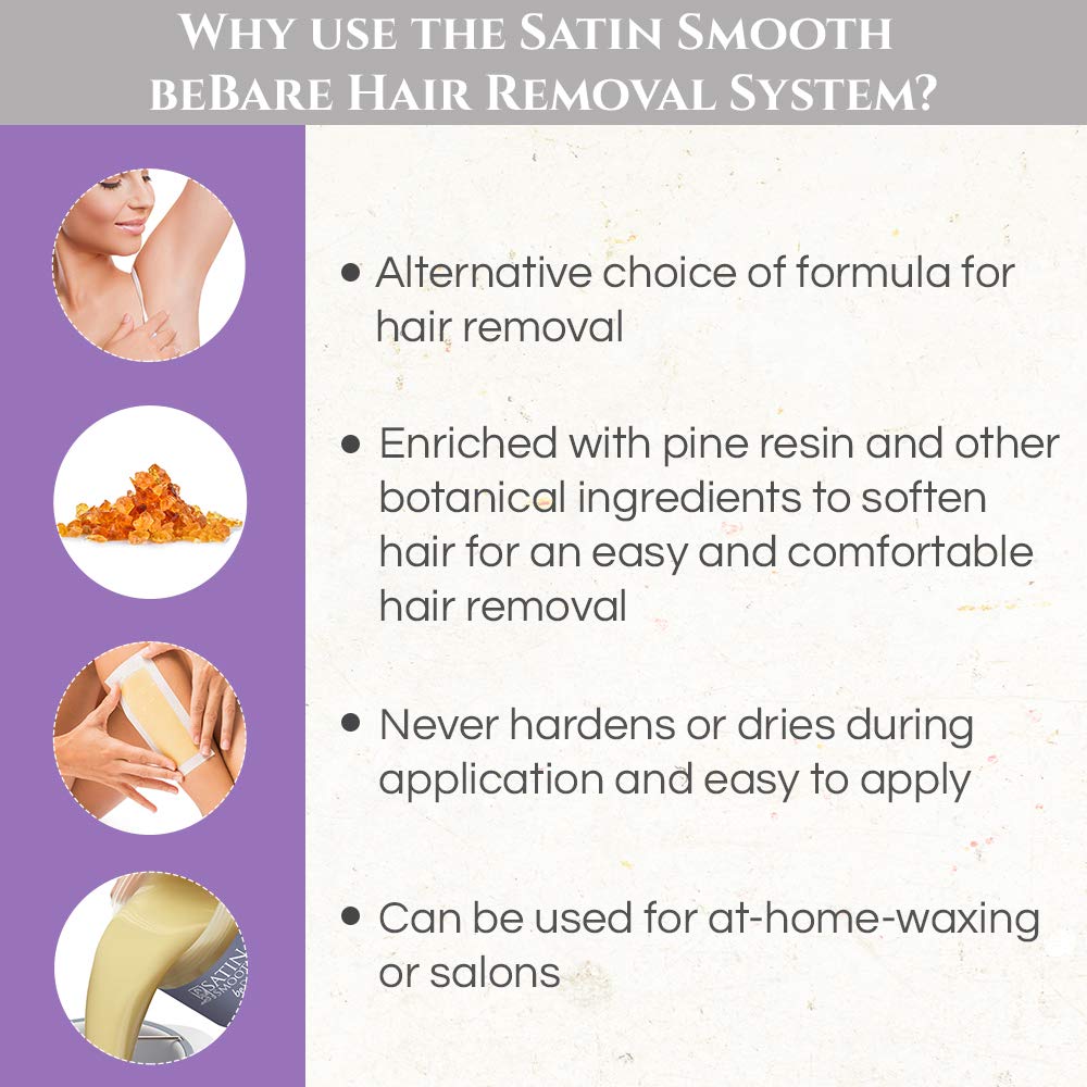 Satin Smooth beBare Hair Removal System 16 oz side view