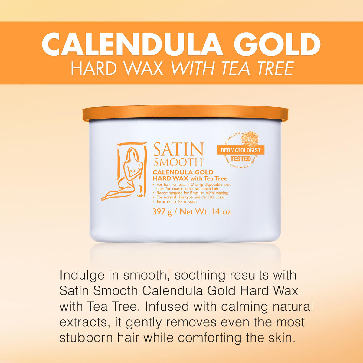 SATIN SMOOTH Calendula Gold Hard Wax texture close-up