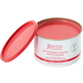 Satin Smooth Ruby Rose Hard Wax 14 oz front view