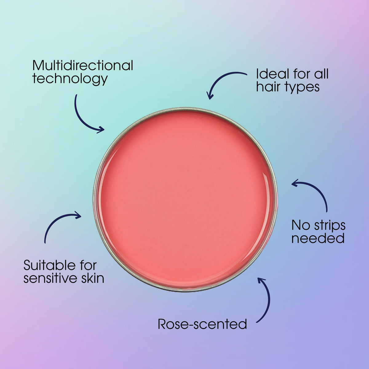 Satin Smooth Ruby Rose Hard Wax application on skin