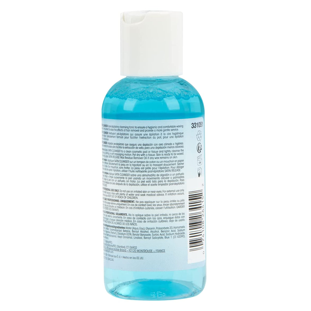 SATIN SMOOTH Satin Cleanser 4 oz bottles together