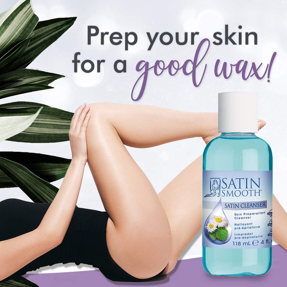SATIN SMOOTH Satin Cleanser 4 oz with cap open
