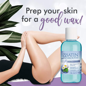 SATIN SMOOTH Satin Cleanser 4 oz with cap open
