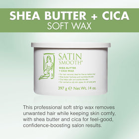 SATIN SMOOTH Shea Butter and Cica Soft Wax application on skin