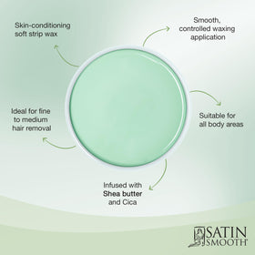 SATIN SMOOTH Shea Butter and Cica Soft Wax texture close-up