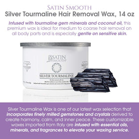 Satin Smooth Silver Tourmaline Wax 14 oz side view
