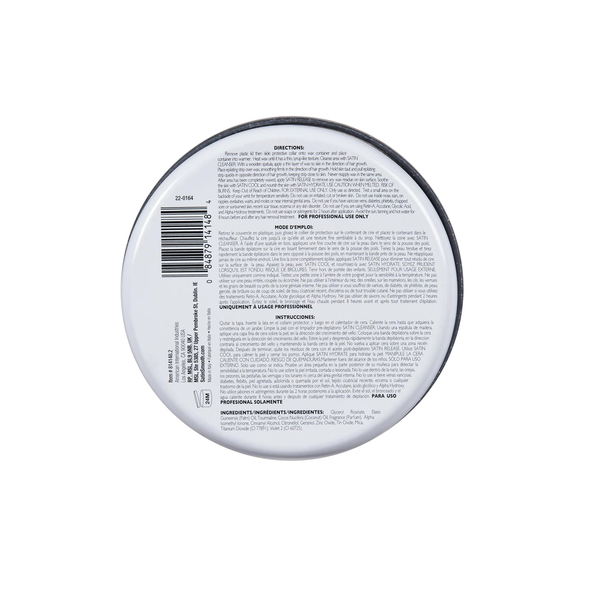 Satin Smooth Silver Tourmaline Wax in a beauty setting