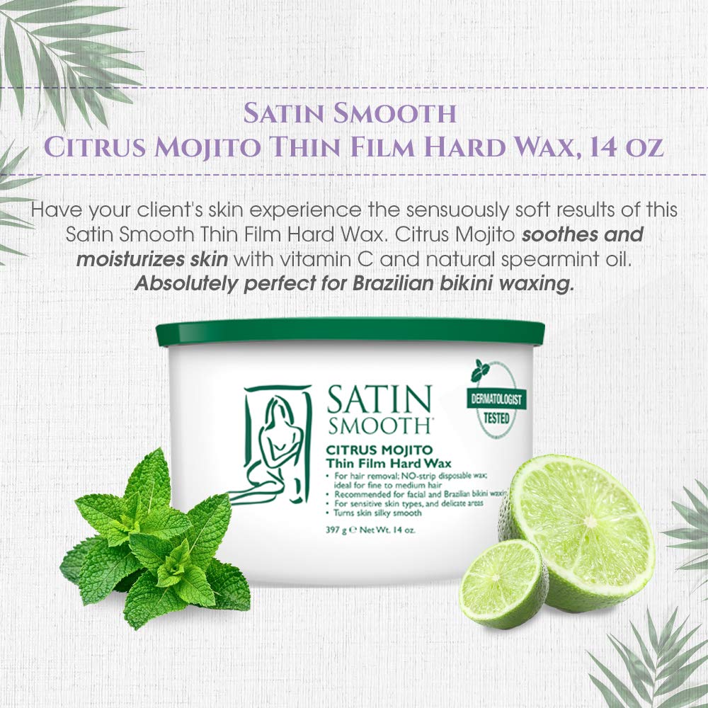 Satin Smooth wax application on skin