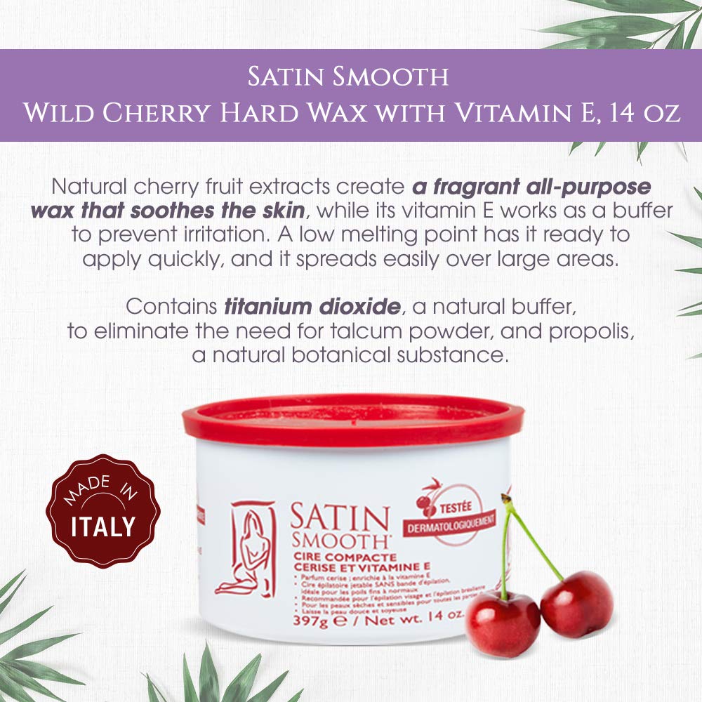 Satin Smooth Wild Cherry Hard Wax application process