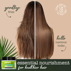 SAUCE BEAUTY Deep Conditioning Hair Mask Guacamole Whip texture close-up