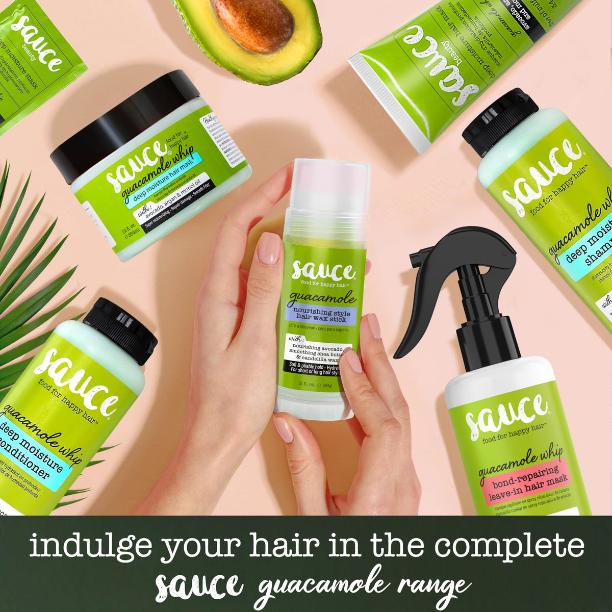 SAUCE BEAUTY Deep Conditioning Hair Mask Guacamole Whip with avocado and honey