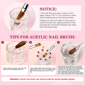 SAVILAND 4PCS Acrylic Nail Brush Set on a nail art table