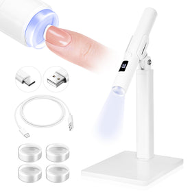 SAVILAND 9W Gel Nail Lamp front view with magnetic stand