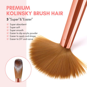 SAVILAND acrylic nail brush set with dust-proof cover