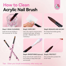 SAVILAND acrylic nail brushes in chic packing box