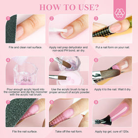 SAVILAND Acrylic Nail Kit displayed on a table