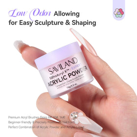 SAVILAND Acrylic Nail Kit displayed with all components