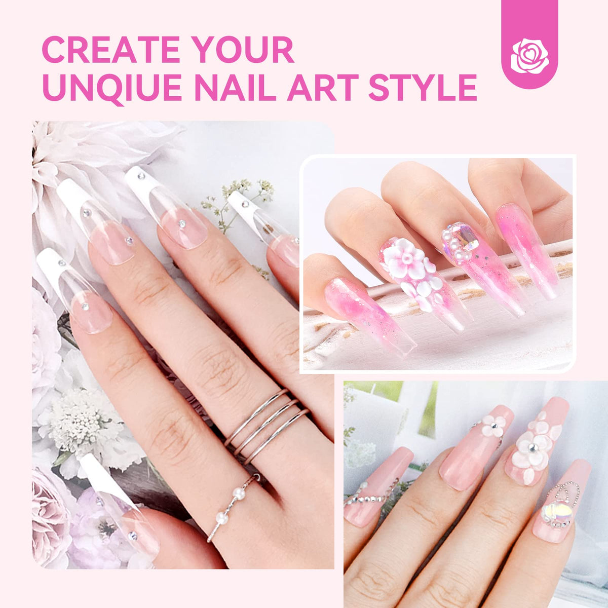 SAVILAND Acrylic Nail Kit packaging and accessories