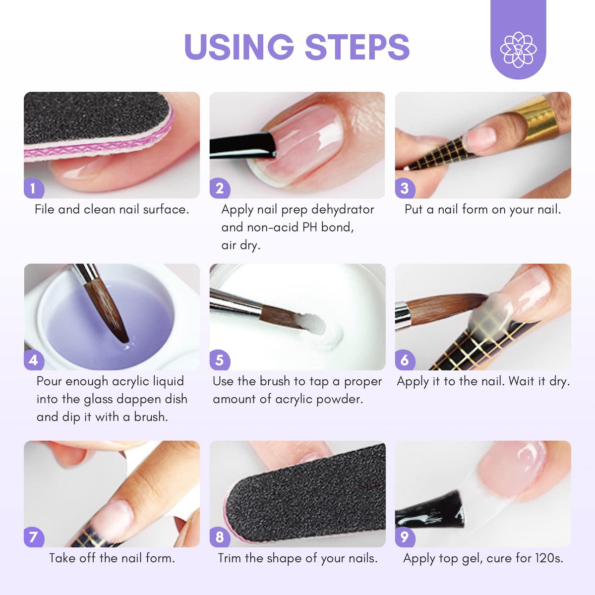 SAVILAND acrylic nail liquid and brush set on table