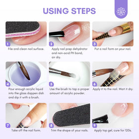 SAVILAND acrylic nail liquid and brush set on table