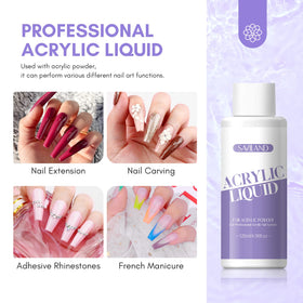 SAVILAND acrylic nail liquid and brush set packaging