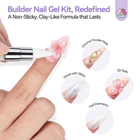 SAVILAND builder nail gel application with nail art tools