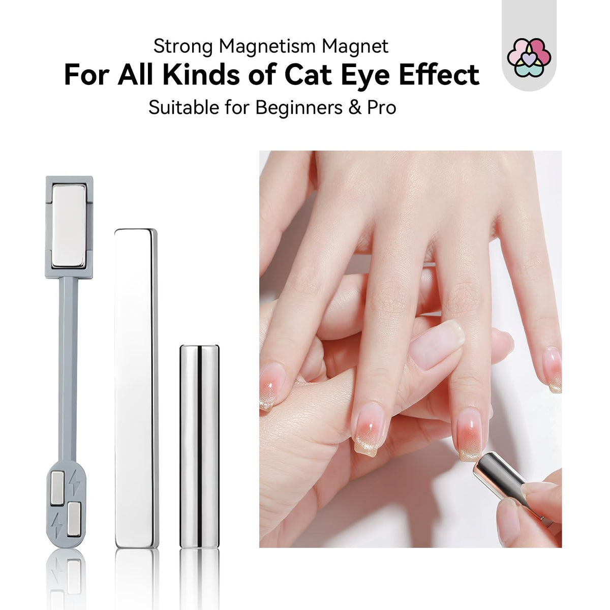 SAVILAND Cat Eye Magnet Nail Art Tool Set in use