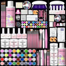 SAVILAND Complete Acrylic Nail Kit with tools and lamp