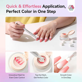 SAVILAND Cushion Patting Gel applied on nails