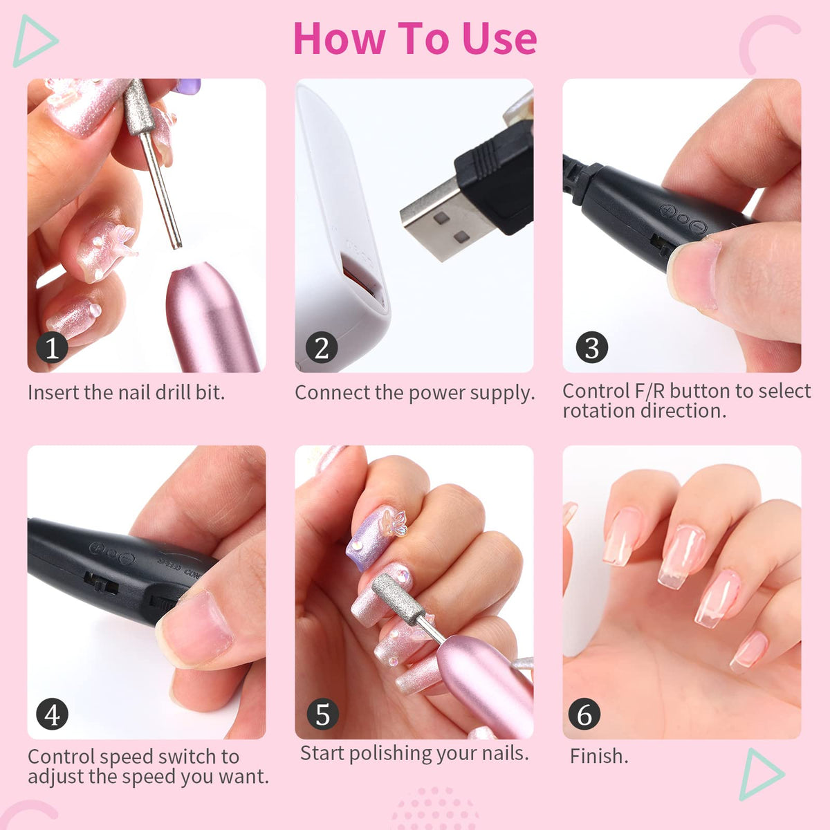 SAVILAND Electric Nail Drill ergonomic design close-up