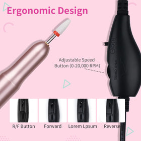 SAVILAND Electric Nail Drill in travel bag