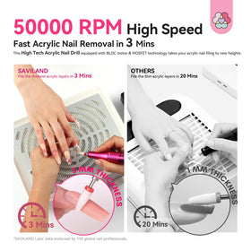 SAVILAND Electric Nail Drill in use during manicure
