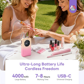 SAVILAND Electric Nail Drill in use on nails