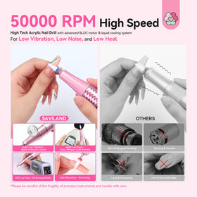 SAVILAND Electric Nail Drill Machine in hand for demonstration