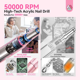 SAVILAND Electric Nail Drill Machine with battery charging