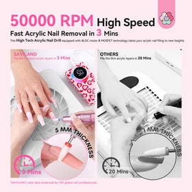 SAVILAND Electric Nail Drill Machine with bits and accessories