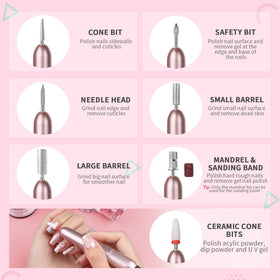 SAVILAND Electric Nail Drill with drill bits and sanding bands
