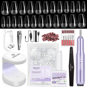 SAVILAND Gel Nail Kit with mini LED lamp and nail drill