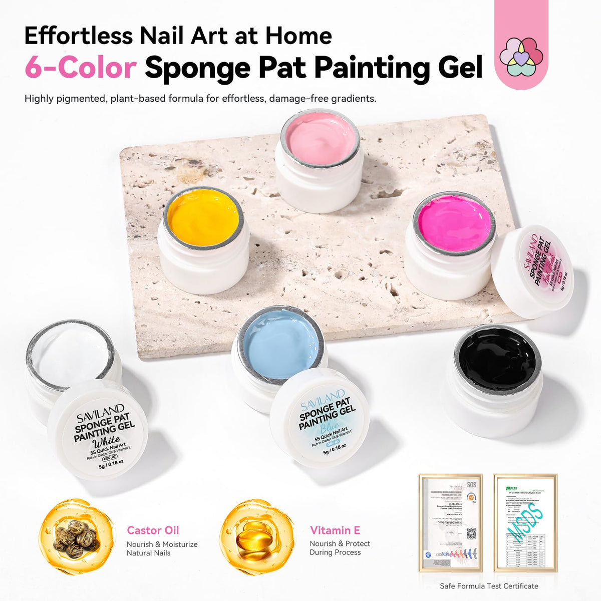 SAVILAND gel nail polish in vibrant colours