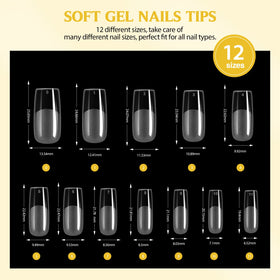 SAVILAND gel nail tips applied on natural nails
